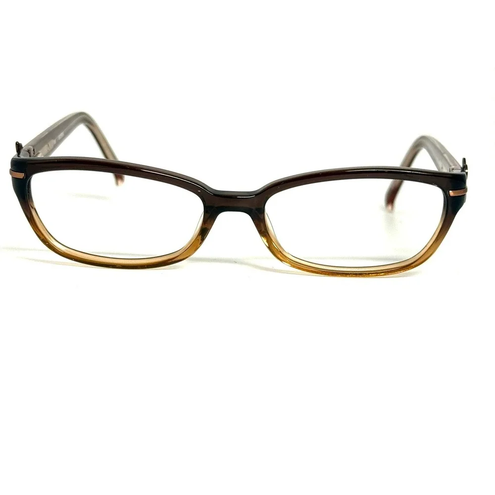 Guess GU2304 BRN Brown Gradient Rectangular Eyeglass Frames 53-16-135 Logo G